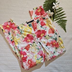 Ralph Lauren Floral Capri Pants Size 4